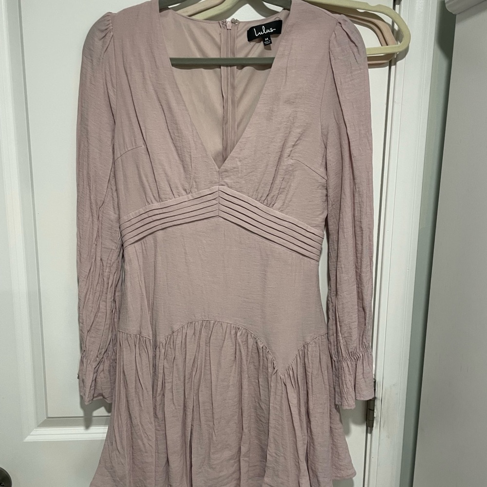 Lulus Mauve Long Sleeve Dress